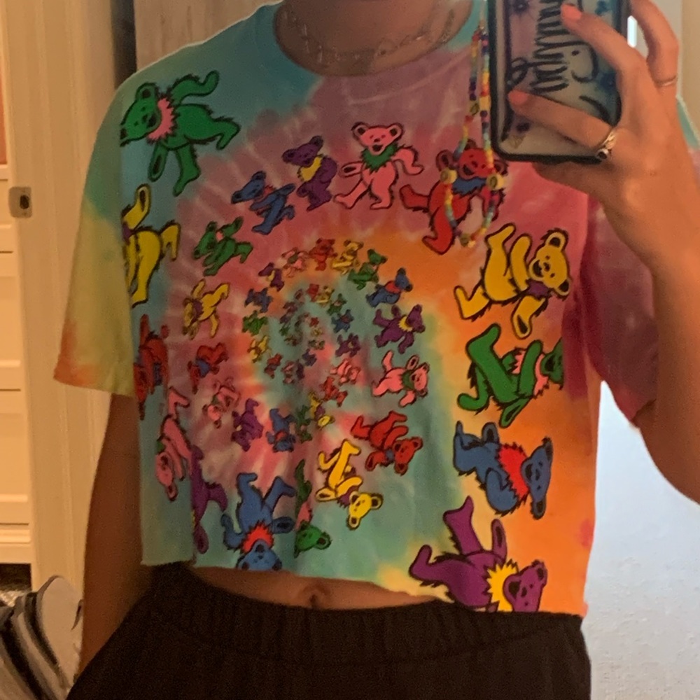 grateful dead tie-dye crop top!
